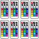 Sunnyes Mini Submersible LED Lights Remote 8Pack