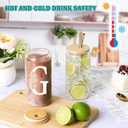 3 x Gifts for Women, Personalized Monogrammed Gifts for Sister Mom Friend Wife, Birthday & Ideas 2024 - Cute Iced Coffee Glass Cups with Lids & Straws