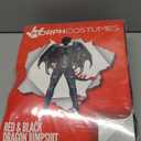 Morph Dragon Costume Adult (2 Colors),Mens Dragon Costume for Adults Jumpsuit Halloween Costumes for Men (Medium, Black)