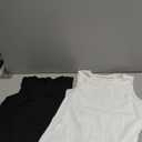 AURUZA Womens Tank Tops Crewneck Loose Fit Basic Going Out Clothes Casual Summer Sleeveless Shirts for Women, Small, 2pcs-black+white