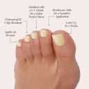 Glamnetic Press On Toenails - Yellow Pop | Pastel Yellow Fake Toe Nails with a Glazed Finish | 16 Sizes - 32 Toe Nail Kit with Glue