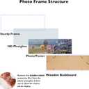 JCJMY 13.5x40 Picture Frame White for Poster Photo Panoramic Picture, Horizontal and Vertical Formats for Wall Hanging, 13.5 x 40 inch Wall Gallery Photo Frame for 13.5 by 40 Photos Posters,White