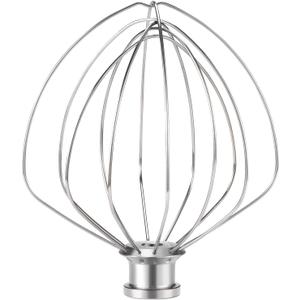 KN256WW Dishwasher Safe Whisk Attachment Stainless Steel 6 Wire Whip Fits KitchenAid 6 Quart Bowl Lift Stand Mixer for Egg Heavy Cream Beater, Cakes Mayonnaise