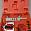 Brake Line Flaring Tool Kit, 3/16", 1/4", 5/16", 3/8" and 1/2 Double & Single Tubing Flare Tool for Copper and Aluminum Fuel Line Tube