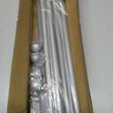 GXOACKJ 2 Pack Silver Curtain Rods for windows 48 to 84-93 inch, 5/8 inch Splicing Heavy Duty Metal Curtain Rod Set with Brackets