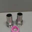 2PCS Stainless Steel 1-1/4" to 1-1/4" NPT Male Threaded Hose Barb Fittings, 1-1/4in to 1-1/4in NPT Hose Barb Connectors for Water Air Gas Pipes