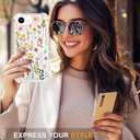 Compatible for iPhone 16e Cases with Design, Cute Transparent Phone Case for Women Girls Girly with Heavy Duty Protective Bumper (Clear Watercolor Floral)