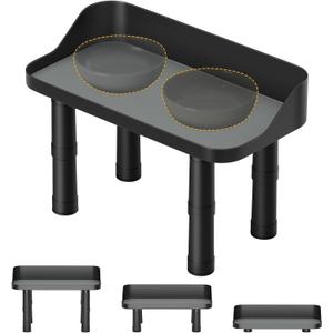 Elevated Dog Food Bowls Stand,3 Adjuastable Heights Raised Dog Feeding Station Splash Proof Pet Bowl Stand for Large Sized Medium Sized Dogs & Pupyy & Cat No Bowl Included - Black Elevated Dog Food Bowls Stand,3 Adjuastable Heights Raised Dog Feeding Station Splash Proof Pet Bowl Stand for Large Sized Medium Sized Dogs & Pupyy & Cat No Bowl Included - Black