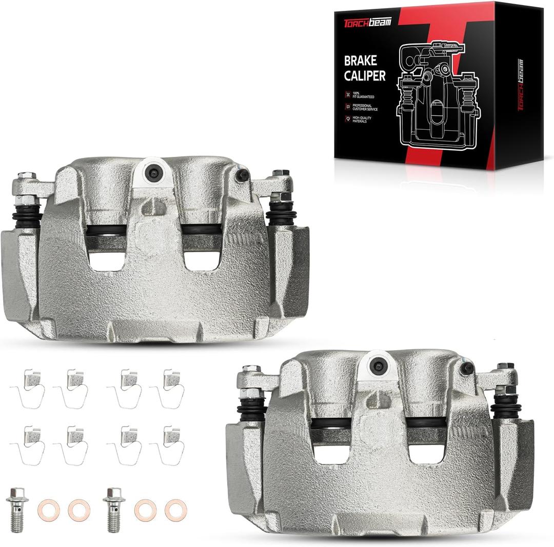 Torchbeam Front Brake Calipers Set for Dodge Ram 1500 2006-2008 | Dodge Dakota 2005-2008, Mitsubishi Raider 2006-2009, Front Left and Front Right Calipers w/ Bracket Replace # 18B5008+18B5009