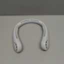 JISULIFE Portable Neck Fan, Hands-Free Bladeless, 5 Speeds, 4000 mAh Battery Operated Wearable Personal Fan, Twistable, Rechargeable, Gift for Women Men-Grey