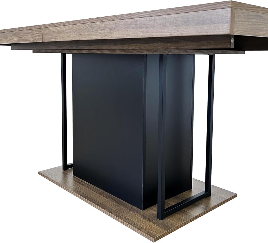 KEIKI Large Wooden Conference Table , Rectangle Extendable Dining Table" Size 88x11x102cm