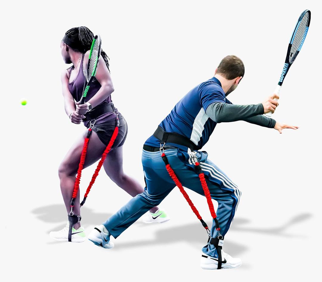 VPX Tennis Swing Trainer Increases Power, Exit Ball Velocity, Shot Accuracy, & Serve Speed, Improves Forehand, Backhand, Slice, & Compression Racket Torque, For Men, Women, Boys, Girls, & Kids (Waist SML (20"-30"))
