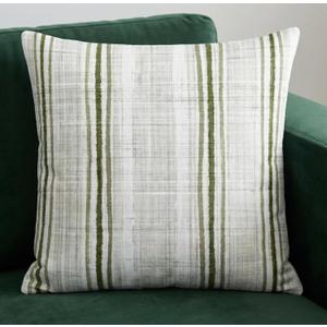 Americanflat 18x18 Throw Pillow with Sewn-in Insert - All-in-One Decorative Pillows - No Cover Needed - Soft and Durable Cushion for Bed or Sofa - Polyester - Green and White