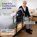 Bed Rails for Elderly Adults Safety, Adjustable Bed Assist Rail - Portable Bed Cane Supports 400 Lbs,ASTM Approved Bedside Safety & Stability for Seniors,for Bed Frames 14.57"-20.67"