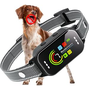 JEUJE Dog Bark Collar, Bark Collar for Large Medium Small Dogs 8-120lbs, AUTO Barking Collar, Bark Training Collar with 7-Level Sensitivity + 5 Safety Modes Humane Training System (Black)