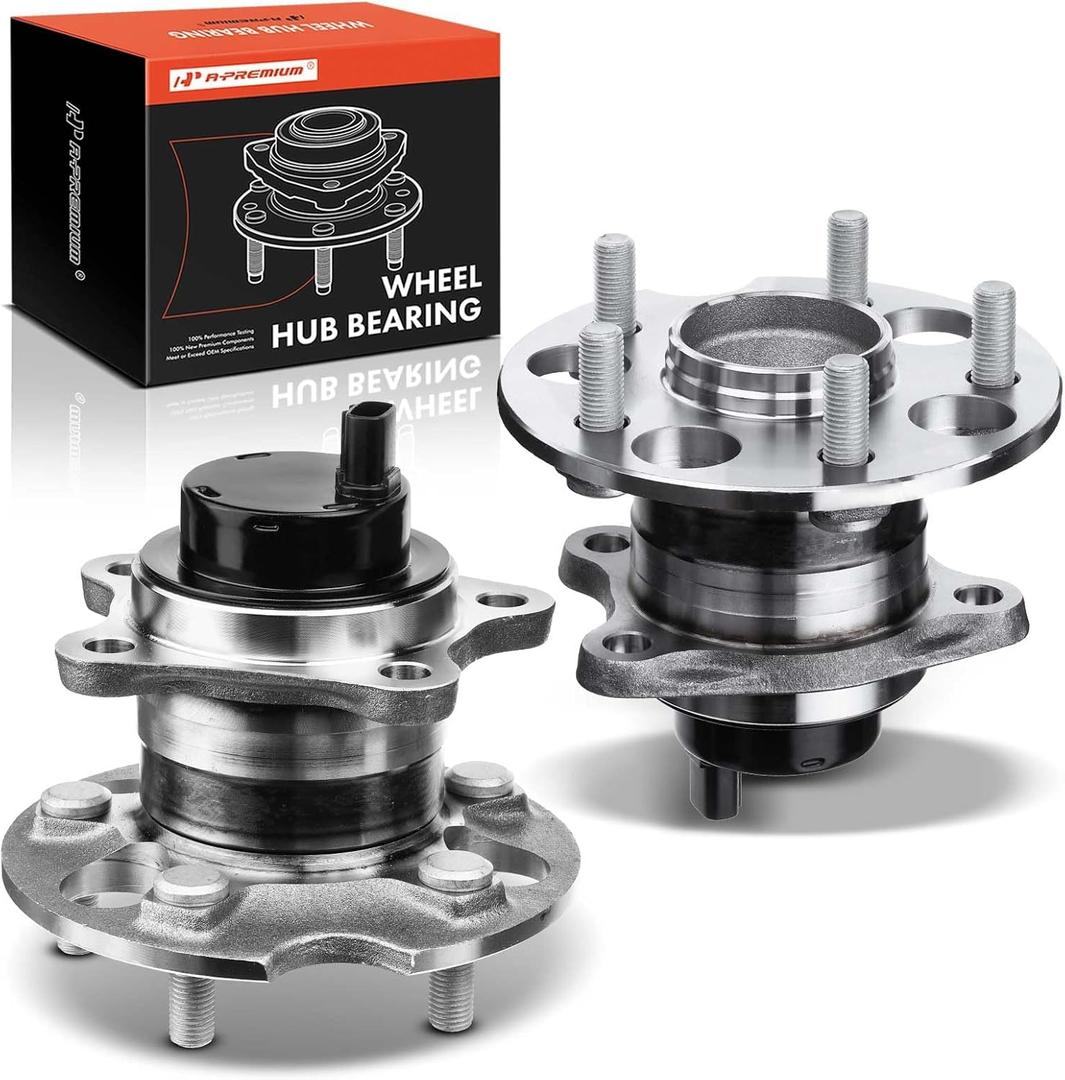 A-Premium 2 x Rear Wheel Bearing and Hub Assembly with ABS & 5-Lug