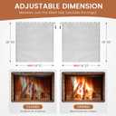 Fireplace Screen Mesh -26x24 Inch Fireplace Mesh Cuntain for Fire Stove Spark Guard, Hearth Metal Replacement Hanging Curtain (2 Pcs)