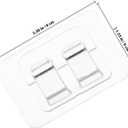 STOBAZA 50 Pack Outdoor String Light Hooks  Clear Adhesive Light Clips for Patio & Deck, Waterproof Christmas LED Hangers, Damage-Free Wire Holders for Gutter, Fence & Windows