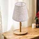 CALLARON Linen Lampshade Bottom Mount for Table Lamp Fabric Barrel Lampshade Velvet