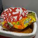 Ramen Noodle Dog & Cat Bed,Keep Warm and Super Soft Creative Pet Nest for Indoor Cats,Removable Washable Cushion for Small Medium Large Dogs and Cats (19.7"L x 19.7"W x 7.9"Th, red)