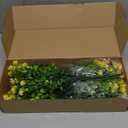 GREENRAIN Artificial Flowers Outdoor Fake Flowers for Decoration UV Resistant No Fade Faux Plastic Plants Garden Porch Window Box Dcor (6 Bundles, 2#Yellow)