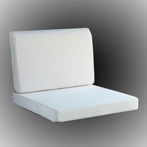 Patio Chair Cushions with Back Cushion Non Slip Bottom Waterproof Square Outdoor Chair Cushions with Ties for Garden Swing Furniture 24 x 24 Inch, White