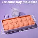 Gem Ice Cube Trays with Lid, Create Crystal Clear Ice Cubes for Whiskey & Cocktails, Flexible Silicone Trays with Leakproof Lids for Easy Stacking & Storage, BPA Free