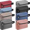8 Pcs Groomsmen Gift Bags Toiletry Bag for Men & Women Hanging Travel Toiletry Bag Makeup Pouch Organizer with Large Capacity Portable Storage Bags Christmas GiftsMulticolors