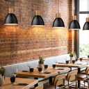 ELYONA 3 Pack Hammered Pendant Lights for Kitchen Island 7 Small Metal Solid Wood Hanging Light Fixtures Adjustable Height Farmhouse Pendant Lighting for Dining Room Bedroom Bar Office, Modern Black