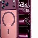 Thomo Magnetic for iPhone 17 Pro Case, [Compatible with Magsafe] [Full Camera Protection] Translucent Matte Military Grade Shockproof with Anti-Fingerprint Phone Cover 2025, Wine Red