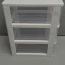 Gonice Small 3 Drawer Storage Organizer, White Plastic Drawer Storage, Small Desktop Organizer for Home, Office