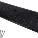 MYOYAY 4'' Rise Rubber Curb Ramp Heavy Duty Rubber Threshold Ramp 10 Ton Car Vehicle Curbside Driveway Ramp for Loading Dock Sidewalk Wheelchair, 38'' (L) x 9.84'' (W) x 4'' (H) (4inch)