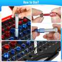 62 Pcs (50+12pcs) Thread Checker & Drill Checker, Nut and Bolt Threads Checkers, 27 Inch & 23 Metric Thread Gauge & 12 Drill Gauge Kit, nut Bolt Size Finder Checkers box for Quickly Identify
