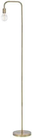 Globe Electric 67068 Holden 70" Floor Lamp, Matte Brass, in-Line On/Off Foot Switch