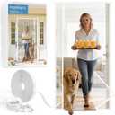 Side Opening Magnetic Screen Door, Fit Door Size 36" x 80",Screen Size 38" x 81", Reversible Left/Right Screen Door Mesh with Strong Magnet, Keep Bugs Out Let Breeze in,Pet&Kid Friendly,White
