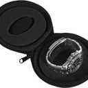 WATCHPOD Travel Watch Case | Single Watch Box w/Zipper for Storage | Cushioned Round Portable Watch Case for Travel | Fits all Wristwatches and Smart Watches up to 50mm (Black)