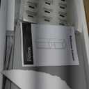 VASAGLE Tall Storage Cabinet with Lights, Slim Freestanding Cabinet with Adjustable Shelves, for Small Spaces, Bathroom, Living Room, Modern, 11.8 Inches Wide, Cloud White UBBC566W02