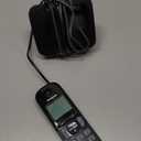 Panasonic Cordless Phone, 1.6" Backlit Display, Call Block, Speakerphone, 10 Hours Talk Time, 1 Handset  KXTGC200B (Black)