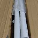 JIUYOTREE Metal Clothing Rack, 43.3 Inches Clothes Garment Coat Rack with Bottom Shelf for Hanging Skirts, Shirts, Sweaters, White (43.3"W x 15.75"D x 61"H without wheels)