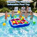 2 x Pool Games Set- Tic-Tac-Toe Inflatable Pool Toys with 10 Balls Fun Summer Swimming Pool Party Beach Lawn Outdoor Camping Party Float Game Water Ball Toys for Adults Teens Kids 2-10 Players