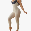 Open Bust Bodysuit Shapewear for Women Tummy Control Thigh Slimmer Butt Lifting Full Body Shaper, L