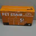 Dog Stairs with Storage 18" H, 3-Step Wider Dog Steps for Large/Medium/Small Older Dogs Cats, Folding Sturdy Pet Stairs Climbing Bed or Couch, Ramp for Car Up to 200 lbs (Gray, No Condo)