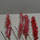 Lvydec 4 Pack Artificial Red Berry Stems - 20 Inch Christmas Holly Berry Branches for Holiday Home Decor and Crafts