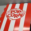 Giant Popcorn Box Prop Circus Theme Party Decorations 3D Popcorn Decorations Boxes Large Carnival Decorations Red & White Striped Pop Corn Stand-Up for Theater Movie Night Camera Party Decorations