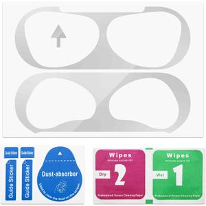 Metal Dust Guard for Apple AirPods 4 Case  Ultra-Thin Magnetic Sticker, Anti-Dust & Scratch Protection Cover  Prevents Iron/Metal Shavings (Compatible with AirPods 4 Charging Case Only) (Silver)