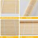 Hoolerry 24 Pcs Sushi Mat Bulk Bamboo Sushi Making Roller Non Stick Square Rolling Mat for Home Party Supplies, 9.5" x 9.5"