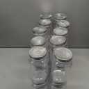 novelinks 16 oz Clear Plastic Jars with Screw-On Lids - BPA-Free Refillable Storage Containers for Slime, Food, Crafts, Kitchen & Household Use (20 Pack,Silver)