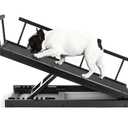 Chasing Tails Dog Ramp for Bed - Pet Ramp for Small/Large Dogs, Paw Ramp for Dogs and Cats, Adjustable Height from 10 to 20 Inches - Sturdy, with Side Rails for Additional Safety