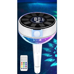 Likiyol 2025 New Solar Digital Pool Thermometer Floating Easy Read with Light Show & Remote, Pool Temperature Thermometer IP68 Waterproof for Pools Ponds Hot Tubs Likiyol 2025 New Solar Digital Pool Thermometer Floating Easy Read with Light Show & Remote, Pool Temperature Thermometer IP68 Waterproof for Pools Ponds Hot Tubs