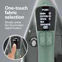 Hamilton Beach Steam Iron & Vertical Steamer for Clothes with Scratch-Resistant Durathon Soleplate, Digital Fabric Selector + 8 Retractable Cord, 3-Way Auto Shutoff, Anti-Drip, 1800 Watts, Green